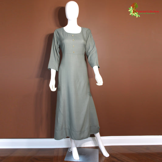 Maharani's Long Dress - Soft Cotton - Teal (L)