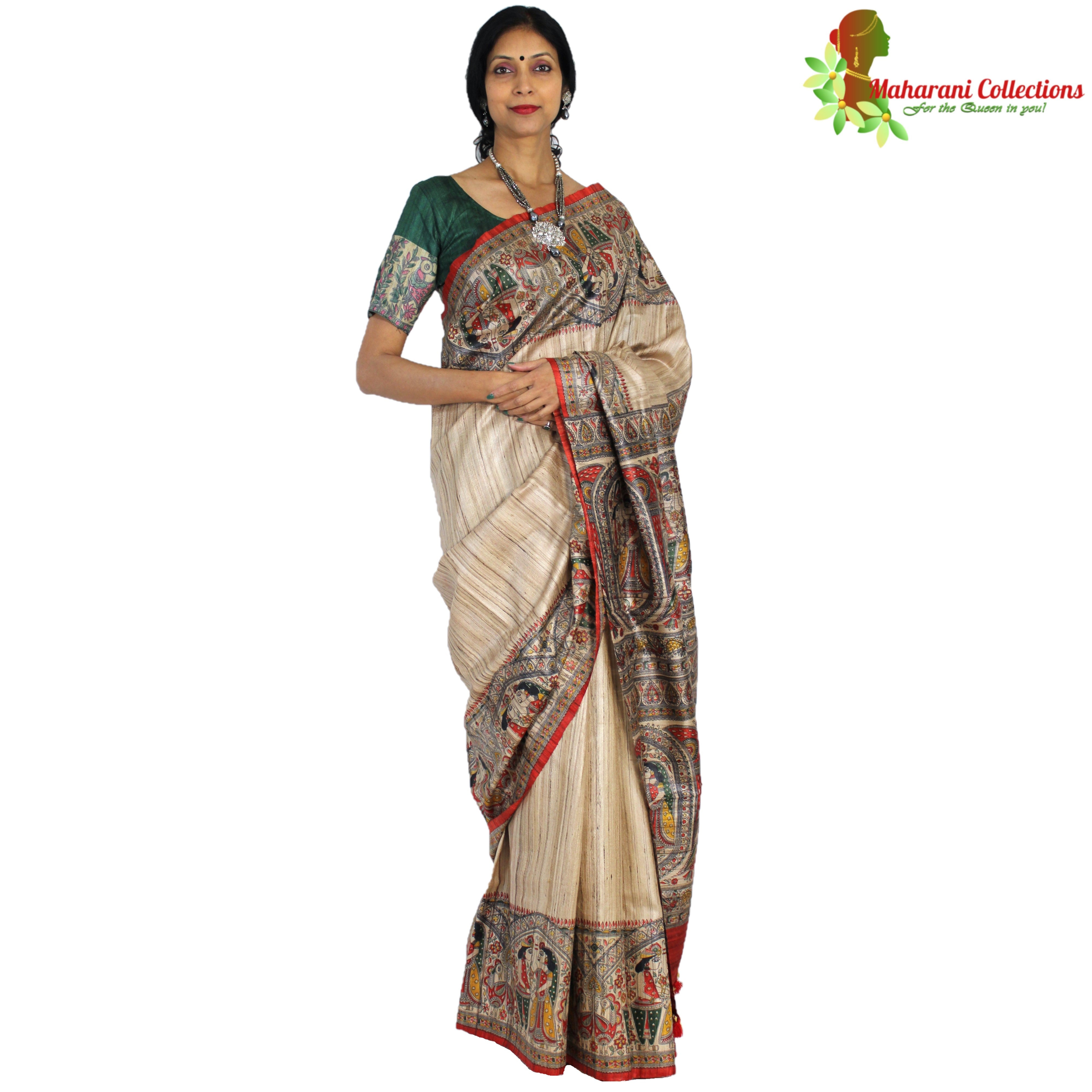 Buy Pure Matka Silk Handloom Jamdhani with Shibori Tie & Dye (with Silk Mark)  - Very Much Indian – verymuchindian.com