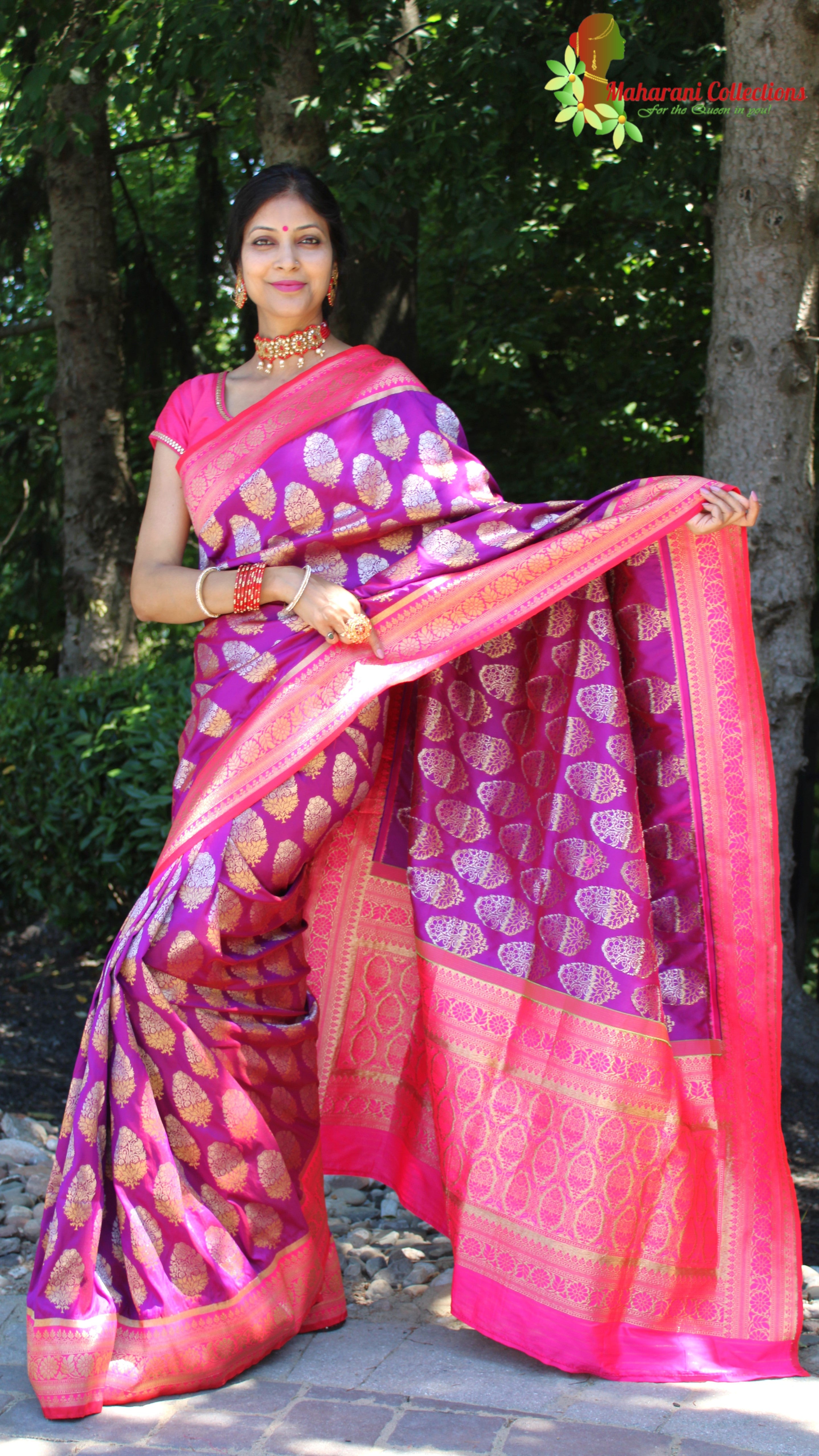 Buy SEVENQUEEN Seven Queen Banarasi Soft Silk Saree at Amazon.in