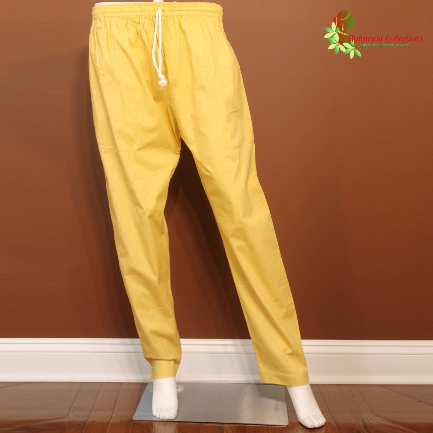 Maharani's Designer Silk Pant Suit - Green and Yellow (M)