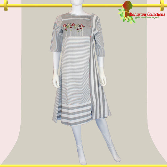 Maharani's Kurta Top - Soft Cotton - Grey (S)