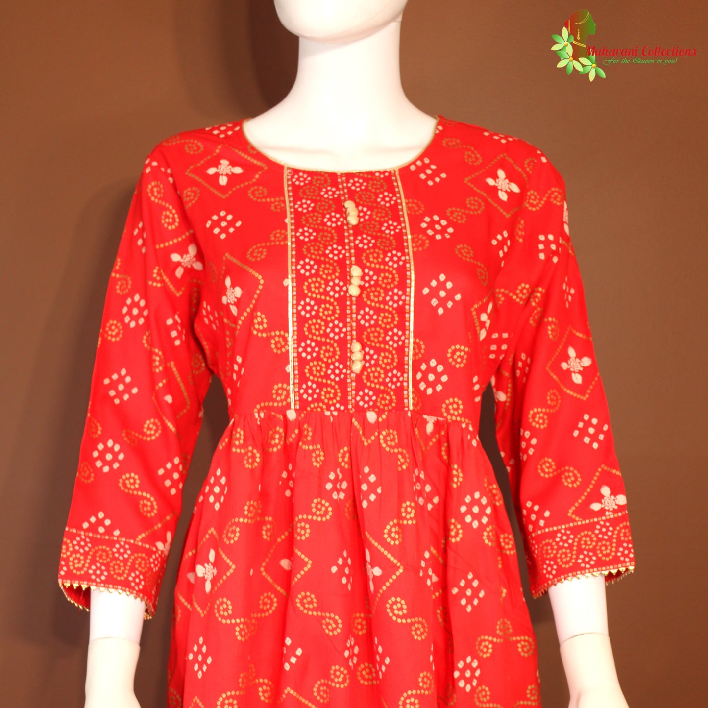 Maharani's Lucknowi Sharara Suit - Bridal Red (XL)